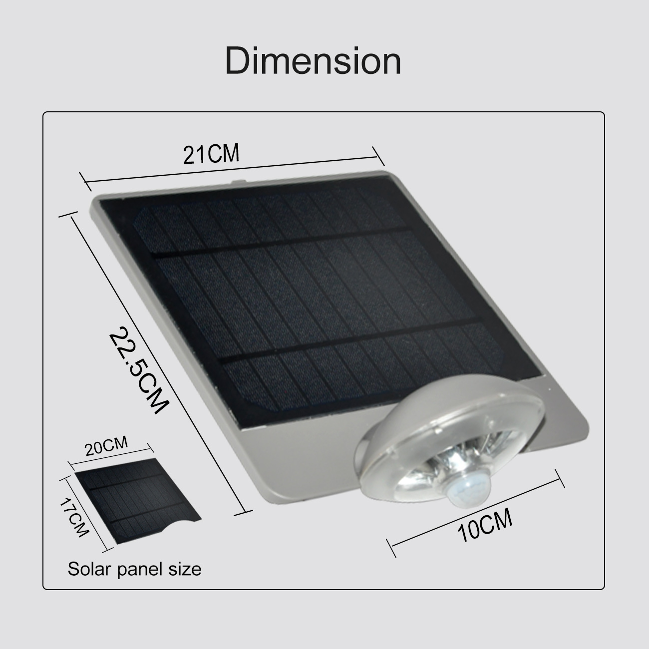 Aplique solar de LED com sensor para parede 3,6 W IP44